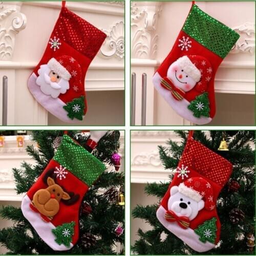 Christmas Decorations Santa Sock Christmas Tree Pendant Christmas Sock Gift Bag