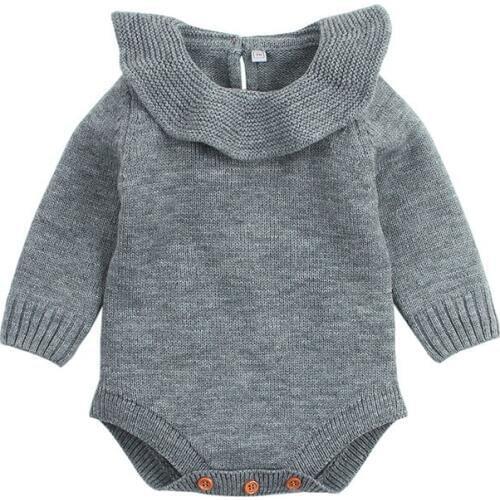 Wool Knitting Tops Long Sleeve Romper Warm Outfits Newborn Baby Girls boys Clothing Rompers princess Clothes