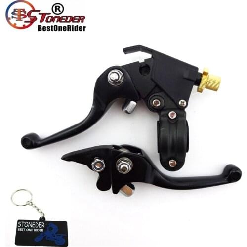 STONEDER Black CNC Folding Brake Clutch Handle Lever For Chinese Pit Dirt Bike Motorcycle Motocross CRF50 Lifan Apollo SSR IMP
