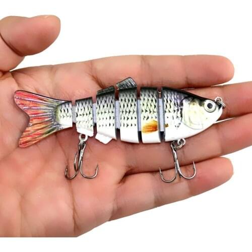 High Quality Big Size Fish Bait 6 Section Jointed Lure 10cm 18g Fake Bait