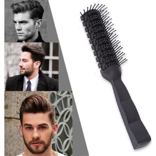 1pc Men Hair Brush Hairdressing Salon Barber Anti-static Heat Comb Hair Wig Styling Tool Comb Brush Healthy Massage Tools