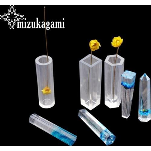 1PCS UV Resin Jewelry Liquid Silicone Mold Cylinder Trapezoid Hexagon Shape Mold Resin Molds For DIY Making Jewelry