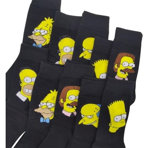 10 Pairs/Pack Funny Men Woman Socks Cotton Unisex Novelty Cartoon Character Streetwear Fashion Skateboard Crew Casual Crazy Sock