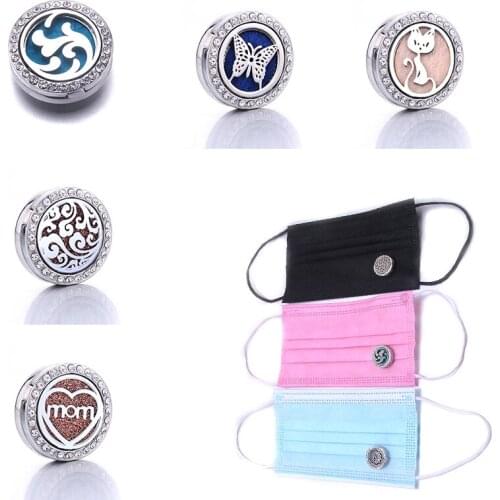2021New Essential Oil Diffuser Clip Brooch Aromatherapy Box Stainless Steel Magnetic Buckle Many Styles To Choose From