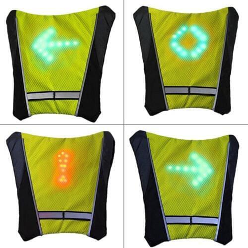 30 Pieces Outdoor Reflective Safety Waterproof LED Lights Warning Light Safety Jacket Signal Wireless Remote Control Vest
