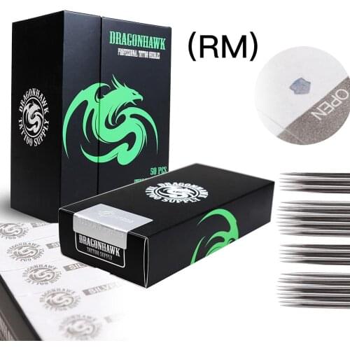 50 pcs Disposable Sterile Tattoo Needles RM Curved Magnum Dragonhawk high-grade Silver Standard Tattoo Needles Tattoo Supply