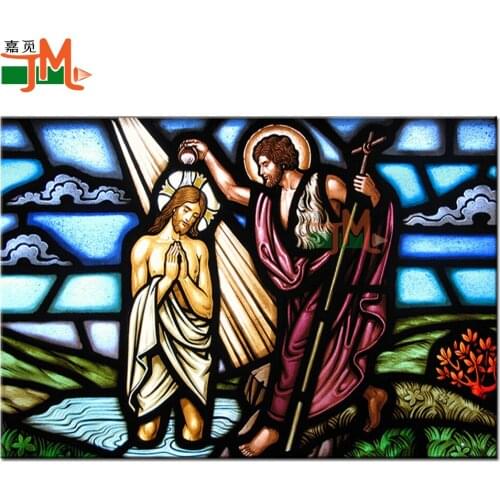 5D Diy Diamond Painting"The Baptism Sermon Of The Chief Pastor"Diamond Embroidery Cross Stitch Rhinestone Religious Church Mural