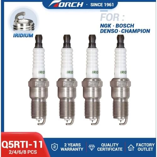 2pcs/lot Car Candles Iridium Power Spark Plugs China Original Torch Q5RTI-11 Powerful Energy