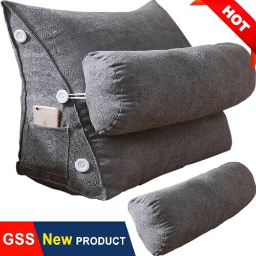 Big Single Engineering Triangle Backrest Cushion Pillow Floor Seat Sofa Bedside Back Head Waist Support Pregnant Women Elderly