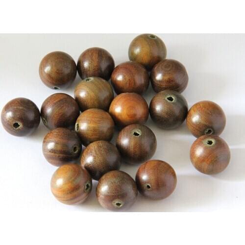 10PCS Natural Sandalwood Loose Beads 10 12 15 18 20mm Pick Size Round Charms Wooden Beads DIY Jewelry Making Buddhism Accessory