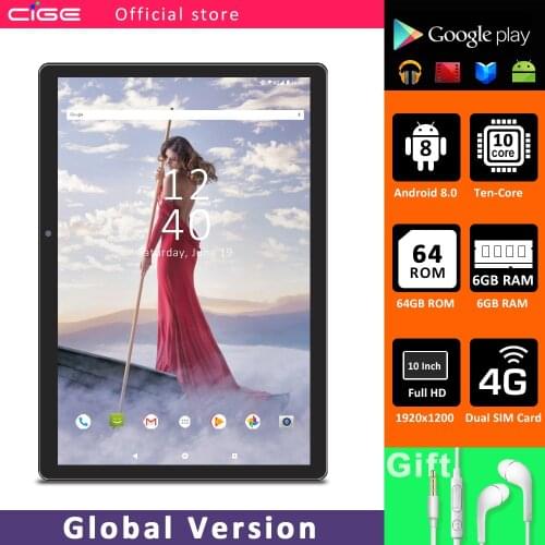 10 Inch Tablet PC Android 8.0 Ten Cores MT6797 Cheap Tablets Gaming Camera 6000mAH 4G LTE 5G Wifi 6G RAM 64G ROM 10.1 Tab