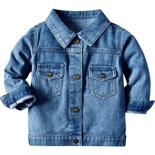 Kids Denim Jackets for Boys Girls Baby Coats 2021 New Spring Autumn Kids Casual Jacket Vintage Solid Outwear Children Clothing