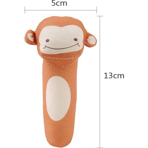 Baby Rattles BB Sticks Soft Cow Plush Doll Crib Bed Hanging hand catches Animal Toy Doll Kids Toy1111