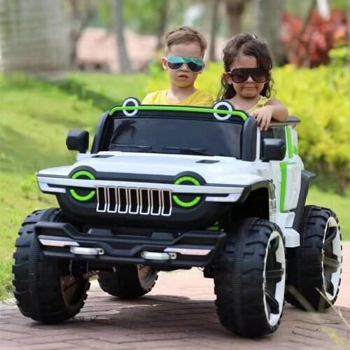 Childrens Electric Cars Four-wheel Adult Toy Vehicle 4WD Off-road Vehicle Double Two-seater Electric Vehicle for Kids Ride on