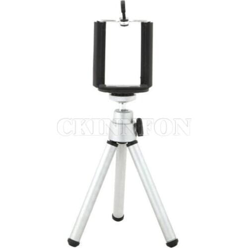 DHL 100pcs Outdoor Mini Mobile Phone Camera Tripod Stand / Phone Clip Bracket Holder Mount Adapter