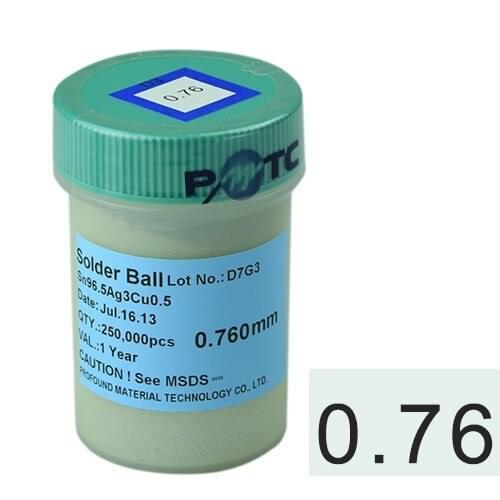 For BGA reworking 0.76mm 250k big capacity lead-free BGA reballing soldering balls