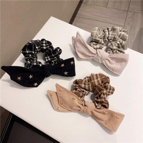 Fashion Girl Sweet Rhineston Elastic Hair bands Headband Women Hair Accessories Beauty Hair Rope Ponytail Headwear