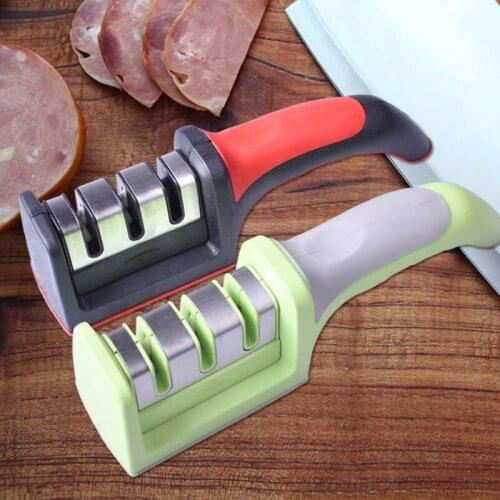 Manual Green/Red Sharpening Tool Knife Sharpener Stainless Steel For All Knives Multi-function Kitchen Supplies