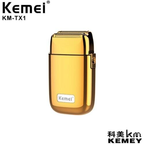 Kemei-Electric Metal Shaver For Men, Rechargeable Beard Shaver, Floating Razor For Face Care