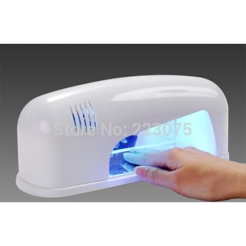 Hot Professional White 9W Nail Art Gel Cure Curing UV Lamp Dryer w/ 1 Bulb 110V 220V