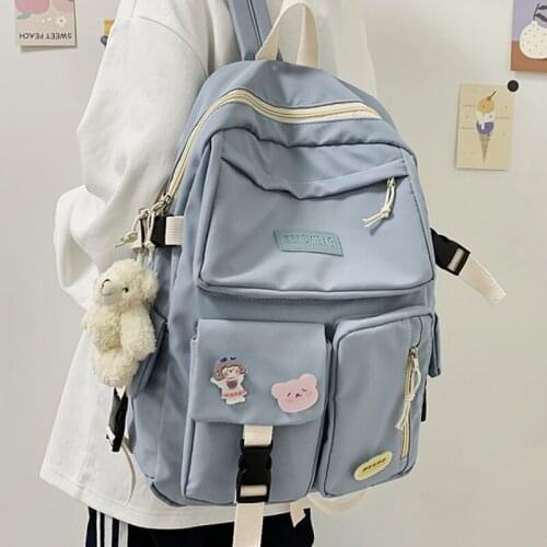 Fashion Ladies Nylon Women Backpack Waterproof Female School BookBag Kawaii for Teenager Students Mochila School Girl Backpacks