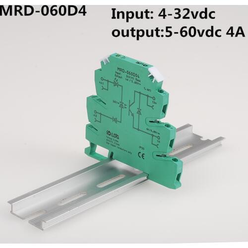 MRD-060D4 DC-DC 4A ultra-thin PLC relay power amplifier board DC solid state relay relay module INPUT 4-32VDC, output 5-60vdc