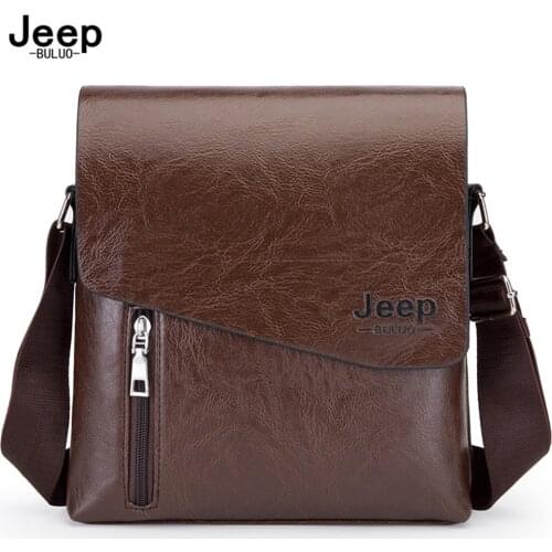 JEEP BULUO Brand High Quality Messenger Bags PU Leather For Men New Style Mans Tote Bag Fashion Crossbody Shoulder Bags
