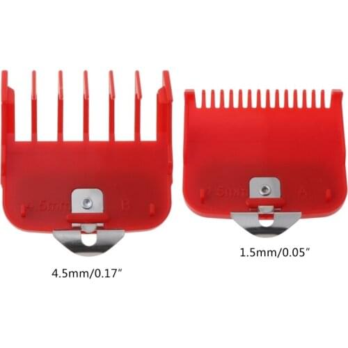 2pcs 1.5mm 4.5mm Barber Shop Styling Guide Comb Set Hair Trimmer Attachment Hairdresser Clipper Cutting Limit Combs