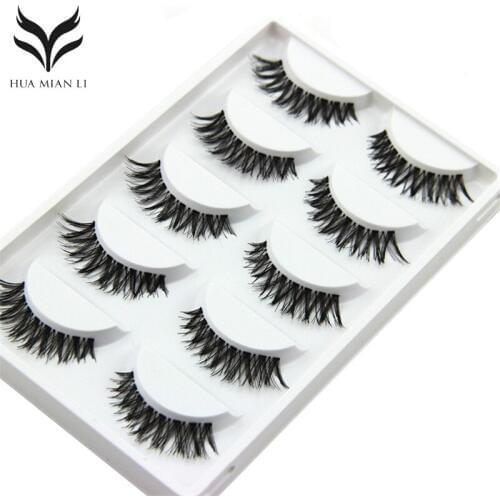 1 Pairs/3 Pairs/5 Pairs Different Styles False Eyelashes Natural Long Dense Crisscross Fake Eyelashes Set Handmade Makeup Tool