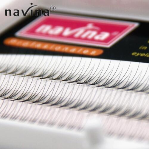 Navina New Natrual Black Individual Silk 0.07mm C Curl Super Thickness Faux Mink 3D Silk Lashes False Eyelash Extensions