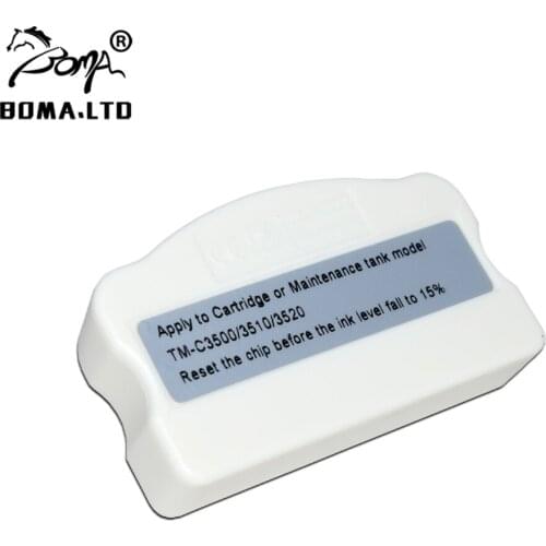 Newest SJiC22P Cartridges Chip Resetter Colorworks C3500 C3510 C3520 For Epson TM-C3500 TM-C3510 TM-C3520 Label Printer