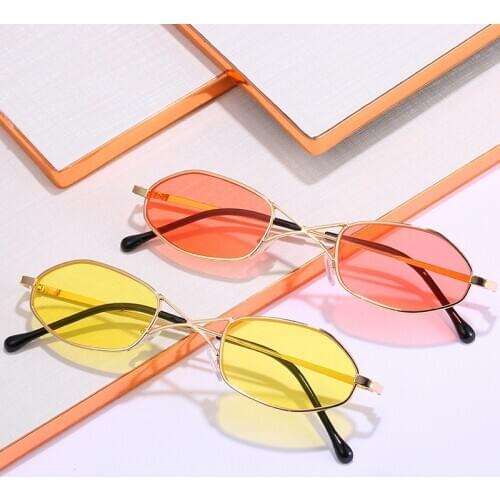 Oval Sunglasses Women Vintage Retro Round Frame White Mens Sun Glasses Female Metal Glasses UV400 9-BLS3437