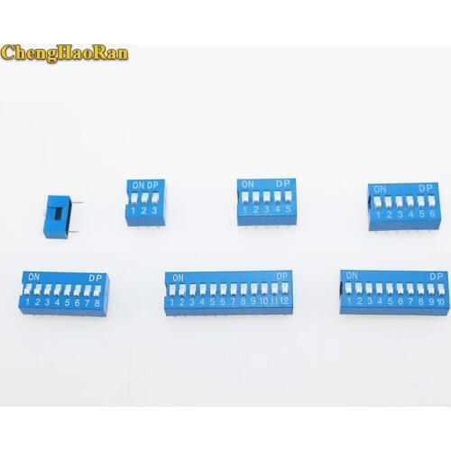 ChengHaoRan Slide Type Switch Module 1 3 5 6 8 10 12 PIN 2.54mm Position Way DIP Pitch Toggle Switch Snap Switch Dial Switch