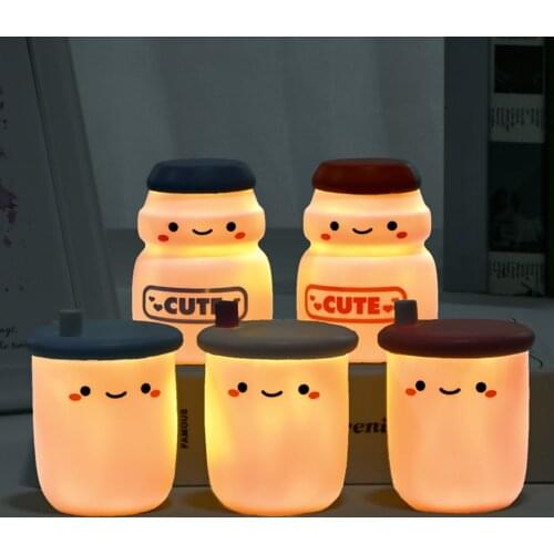 Portable Yakult Bottle Night Light Epoxy Process for Children Gifts Bedroom