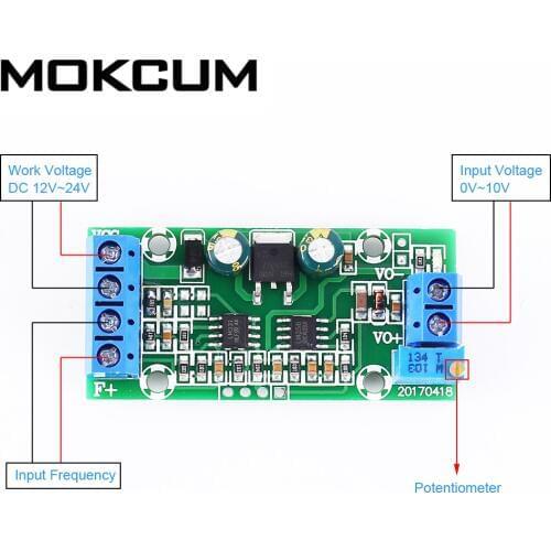 Frequency Voltage Converter F/V Converter 0-1KHz to 0-5V Frequency to Voltage Module Analog Voltage Signal