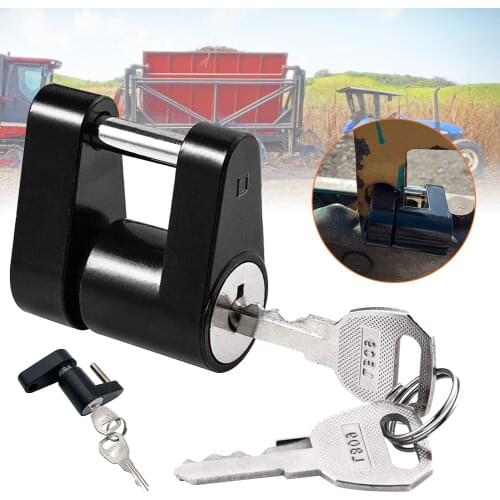 Anti-theft Rust-resistance Trailer Hitch Lock Coupler Padlock Hook Lock Tongue Locks Hitch Security Protector for RVs Trucks