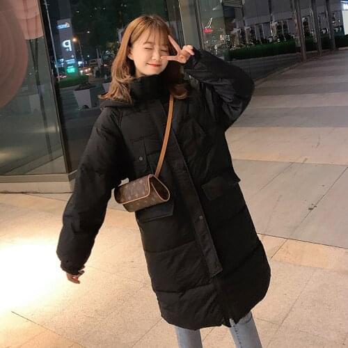 Make the new students down jacket female leisure cotton-padded jacket port flavor bread served long cotton-padded clothes in the