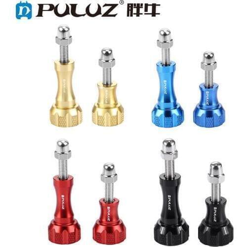 PULUZ CNC Aluminum Thumb Knob Stainless Bolt Nut Screw replace the plastic thumbscrewfor GoPro HERO 4 3+ 3 2 1 Action Cameras