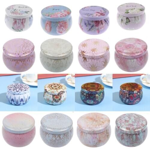 Empty Tinplate Box Tins Cans Jars Containers Wicks Sticker Centering For Aroma Essential Oil Soy DIY Candle Making Supplies