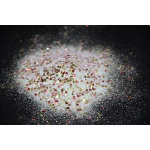 Solvent Resistant Glitter Mix, White Red Champagne Glitter Blend For Scrapbooking, Nail Polish, Franken