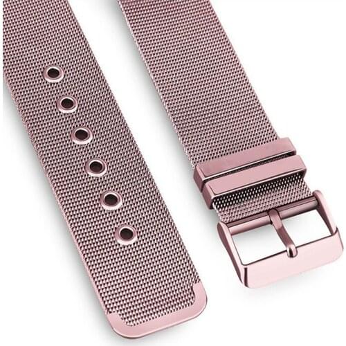For Apple Watch Accessories 44mm Stainless Steel Strap for iWatch Series Metal Watchband with silvery rose pink black Bracelet