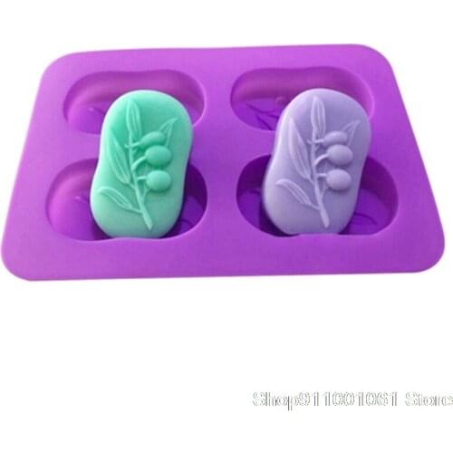 Olive Tree Shape Silicone Soap Mold Form Handmade Soap Making Molds Soap Mould Form Cake Chocolate Decorating Tools