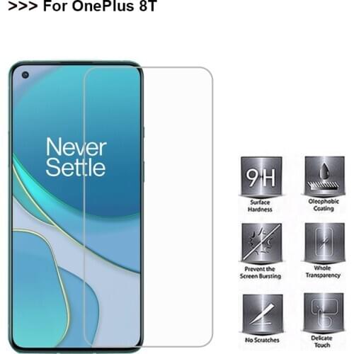Tempered Glass for ONEPLUS 8T 8 T 9H Protective Glass Film Screen Protector For Cristal Templado ONEPLUS 8T Pelicula De Vidro