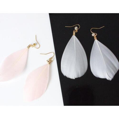 Summer Vintage Jewelry Feather Dangle Earrings For Women Crystal Bohemian Earring Ladys Ethnic Indian Jewelry Boucle D'oreille