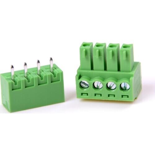 ZLinKJ 10PCS/lot 4Pin Plug-in Screw 3.81mm Terminal Block Connector Pitch PCB Mount Screw Terminal Block Connector - Fits PCBs