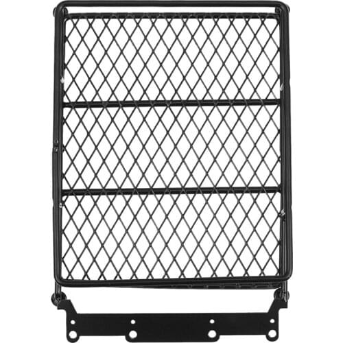 1/10 RC Car Rock Crawler Metal Roof Rack Luggage Carrier With LED Lights Bar For TAMIYA CC01 AXIAL SCX10 D90