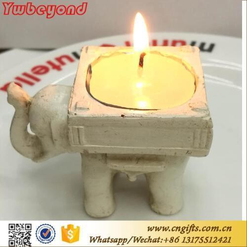 100pcs/lot Wedding Decoration party favors Lucky Elephant Antique-Ivory Candle Holder