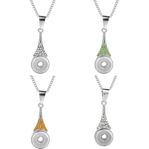 12MM DIY Snap Jewelry Water Drop Charms Snap Pendant Necklace Fit 12MM Snap Buttons Fashion Accessories