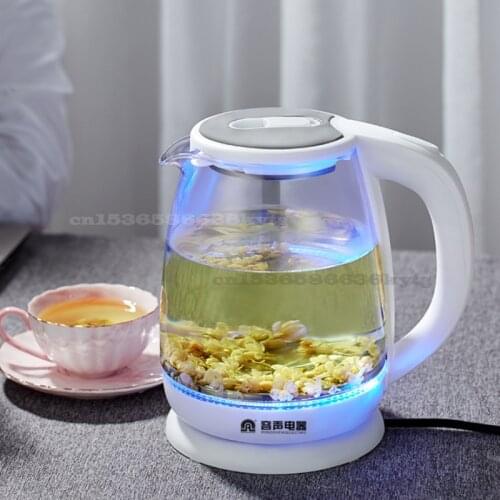 220V/1500W Electric Kettle Household Blu Ray Gaopeng Silicon Glass Health Pot 1.8L Capacity Quick Kettle Automatic Power Off