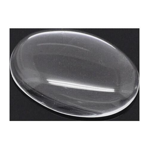 25x18mm Transparent Limited Decorative Glass Balls 30 Clear Oval Cabochon Glass Dome Tile Seals For Photo Craft Jewelry Make